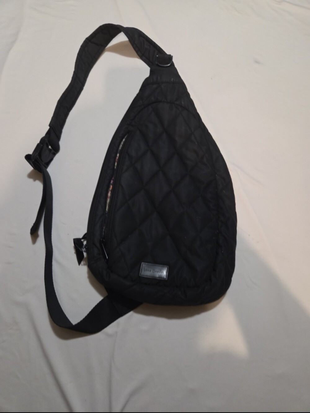 Vera Bradley women's 16 inch black crossbody purse #05